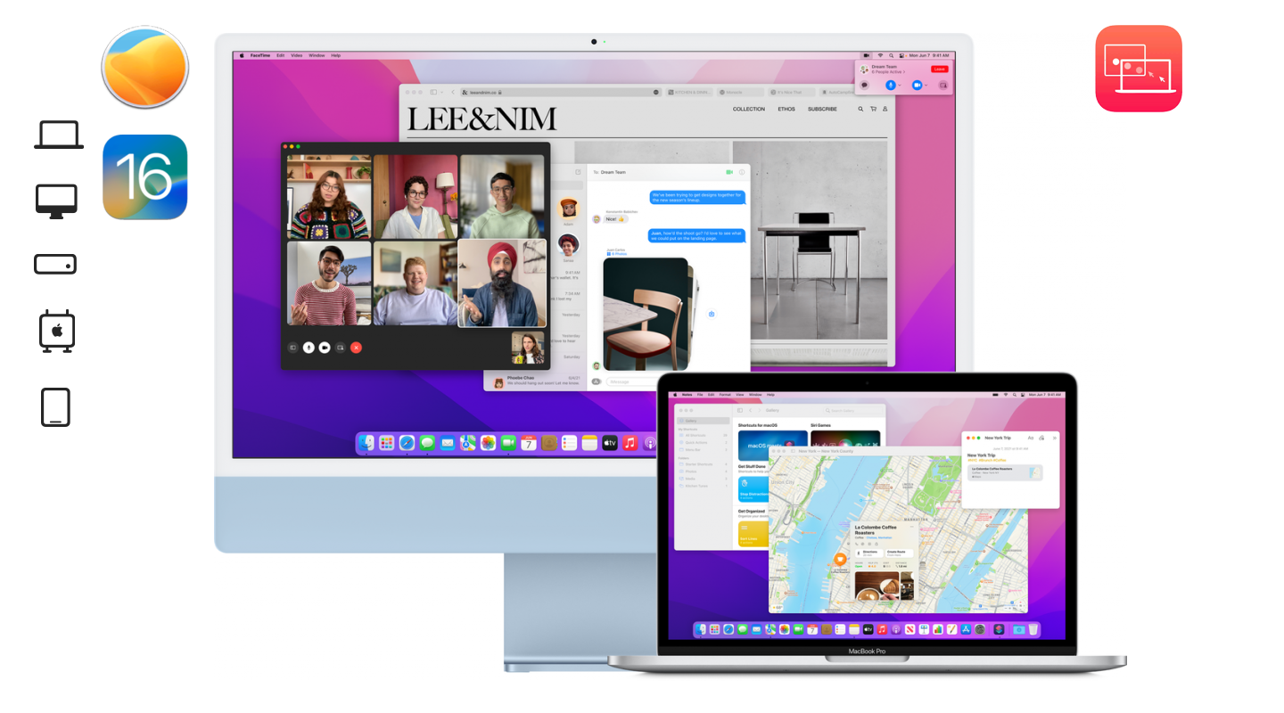 Commande universelle : les Mac et iPad compatibles