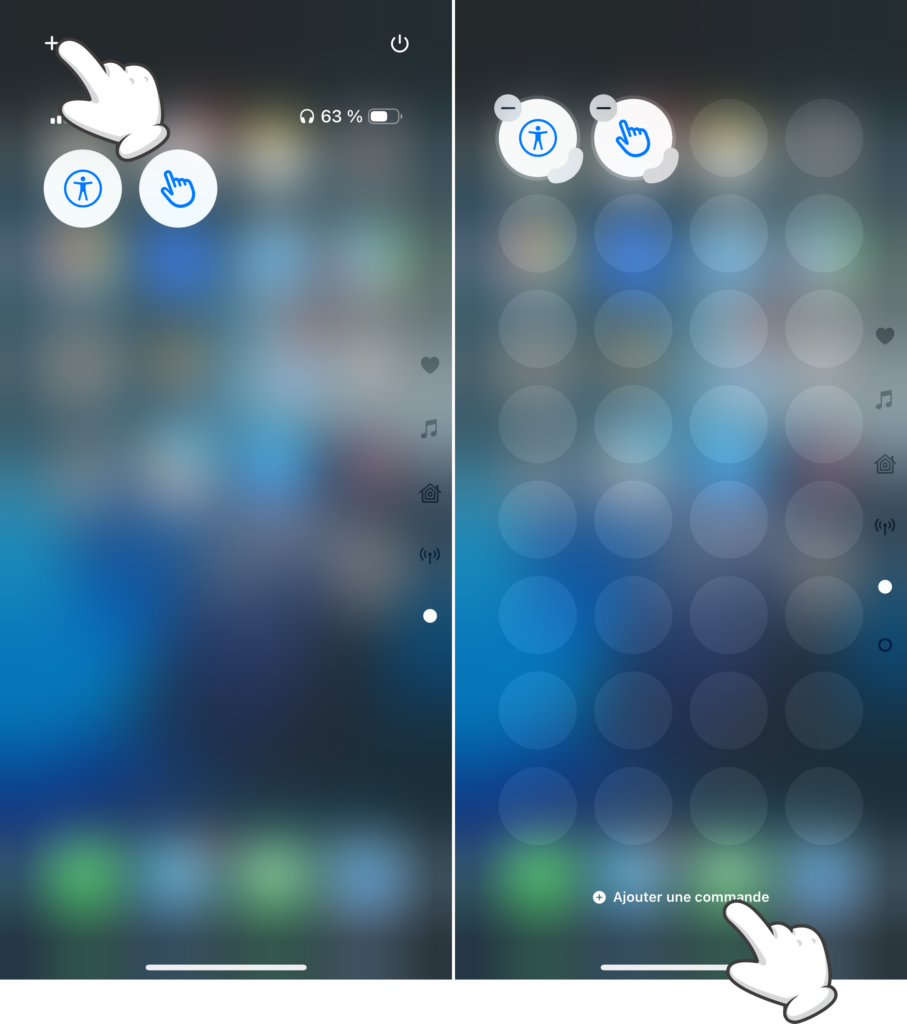 Accéder à l'ajout d'une commande au Centre de contrôle de l'iPhone