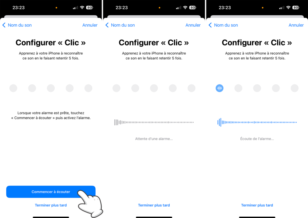 Continuer l'apprentissage d'une alarme personnalisée à votre iPhone