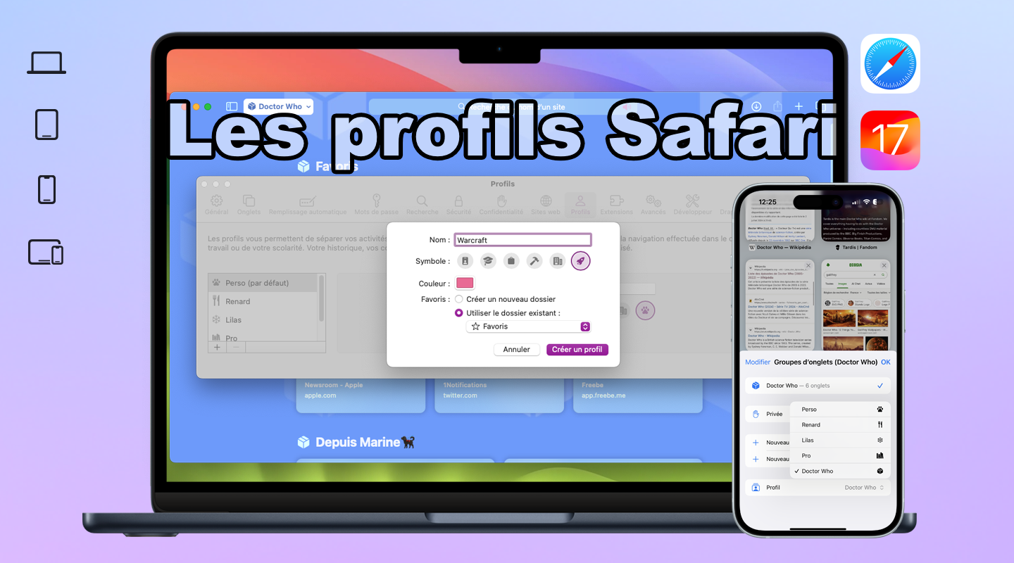 Profils Safari : optimisez votre navigation multicompte et la gestion des groupes d&rsquo;onglets sur iPhone et Mac
