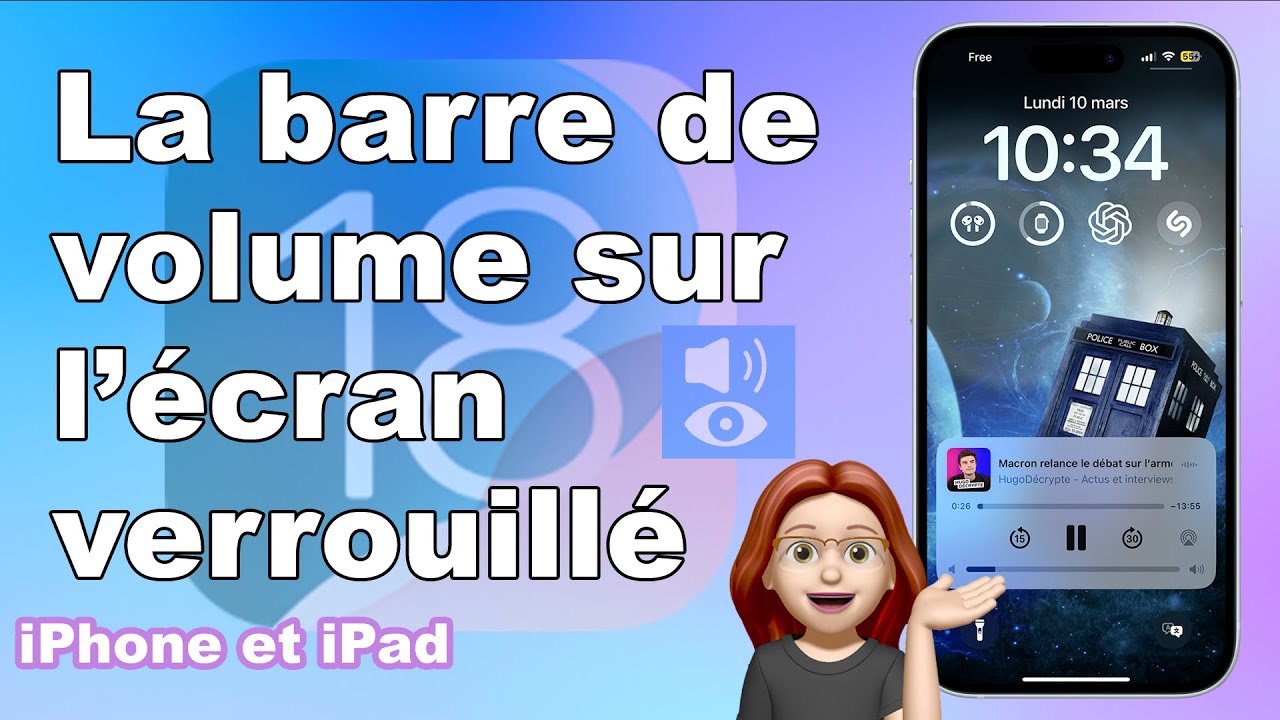 iOS 18.2 & 🎧 son 🔊 : toujours afficher la barre de volume sur l’écran verrouillé – iPhone & iPad