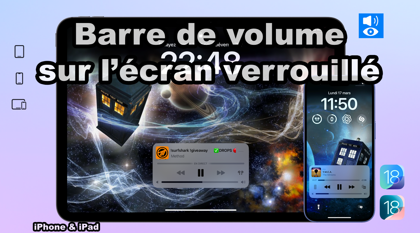 Comment afficher en permanence la barre de volume sur l’écran verrouillé de votre iPhone (iOS 18.2) ?