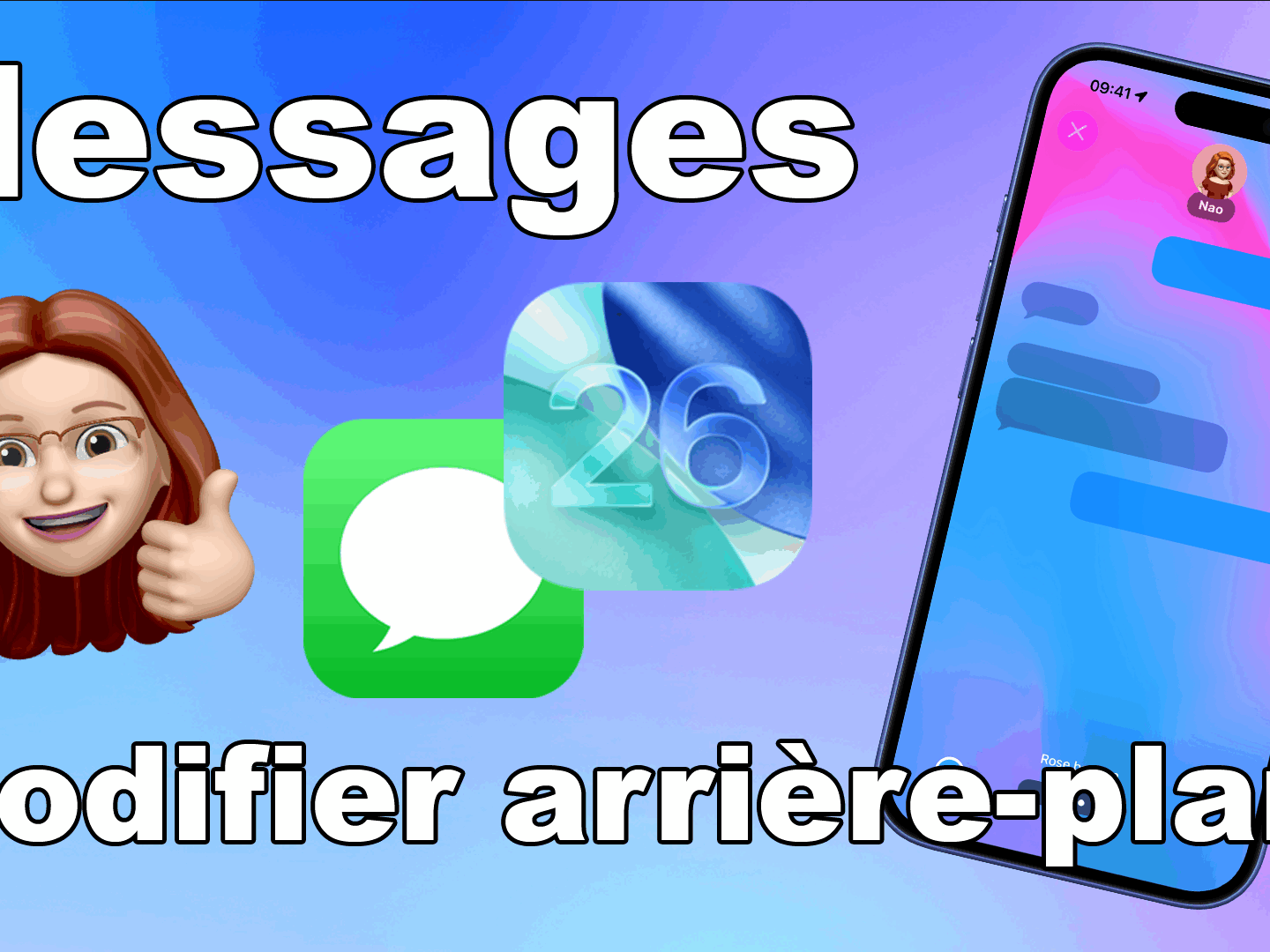 iOS 26 et Messages 💬 : personnaliser l&rsquo;arrière-plan d&rsquo;une conversation iMessage sur iPhone, iPad et Mac