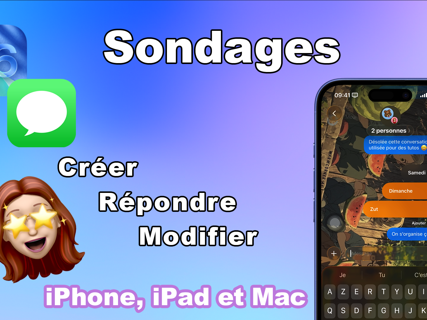 iOS 26 et Messages 💬 : créer des sondages avec iMessage sur iPhone, iPad et Mac