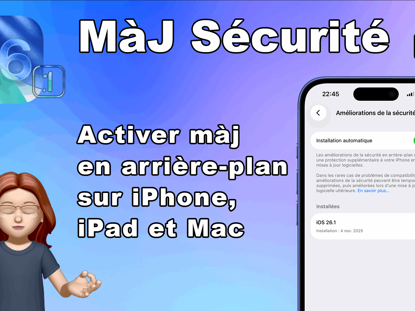 iOS 26.1 🔒 : renforcer la sécurité avec des mises à jour en arrière-plan sur iPhone, iPad et Mac