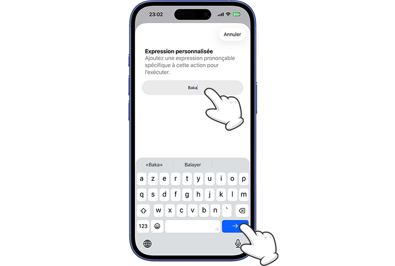 Choisir une expression personnalis&eacute;e