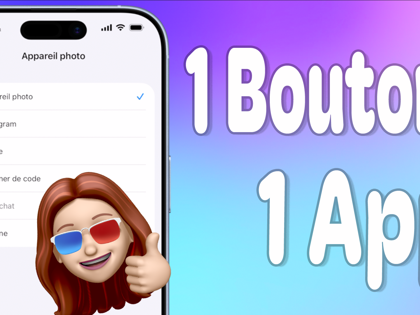 Bouton Commande de l’appareil photo 📷 : changer l’action pour ouvrir d’autres apps sur iPhone