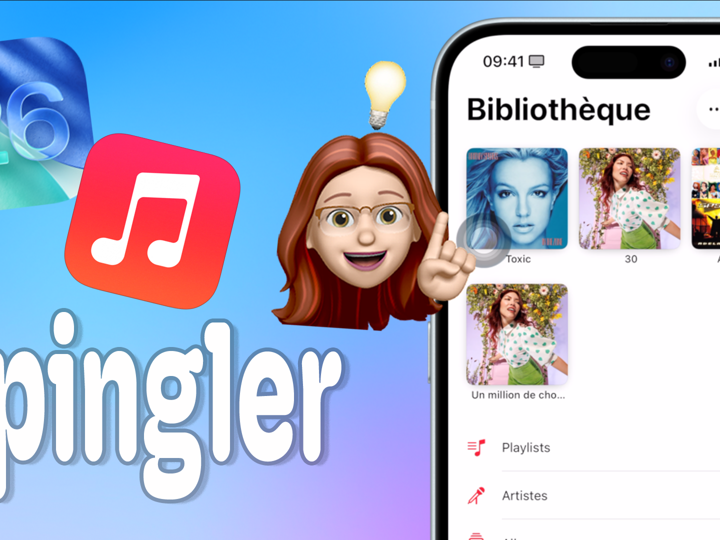 App Musique 🎵 : épingler morceaux, albums et playlists dans la bibliothèque (iOS 26+) – iPhone, Mac
