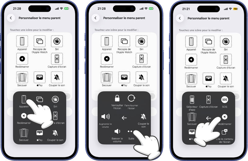 Red&eacute;marrer avec AssistiveTouch